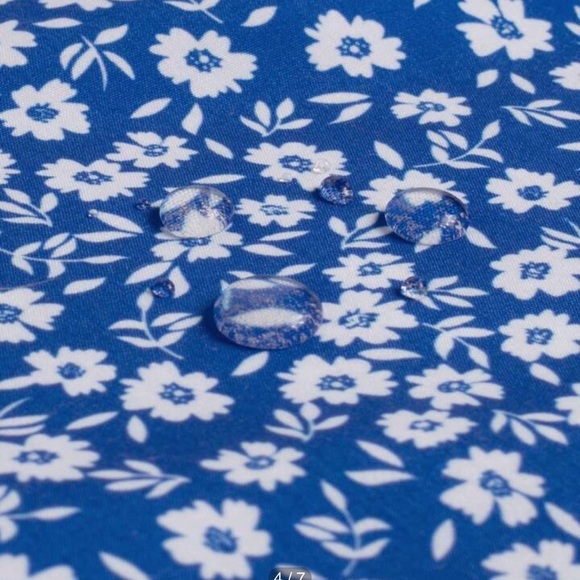 Men’s Blue & White Patterned Swim Trunks w/ Elastic Waistband Drawstring Size L - Picture 6 of 15